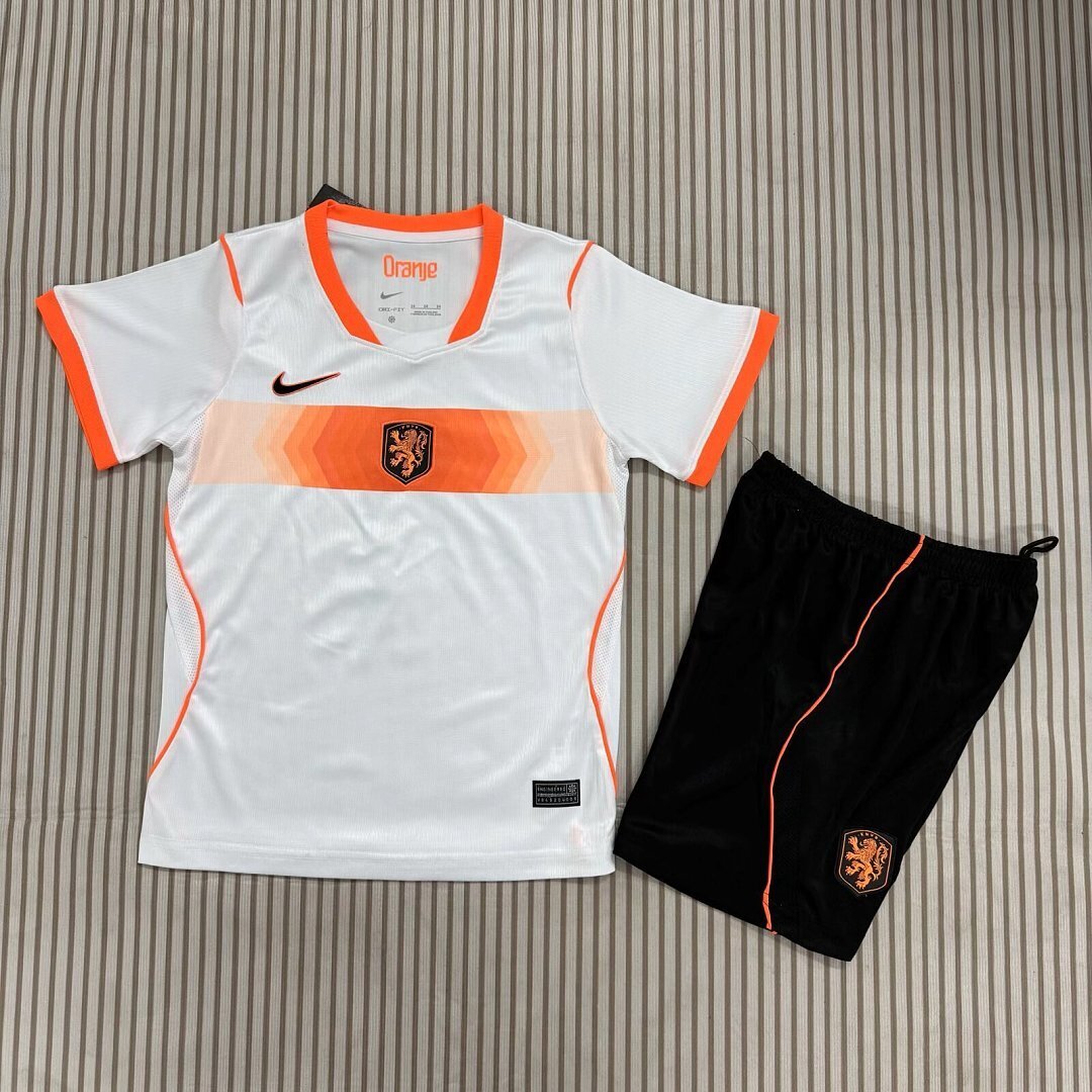 Kids-Netherlands 2026 World Cup Away Soccer Jersey